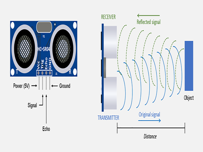 Схема ультразвукового датчика ардуино
