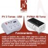 Protectores De Voltaje Magom Pv Rna 110 Con 4 Tomas - Imagen 7